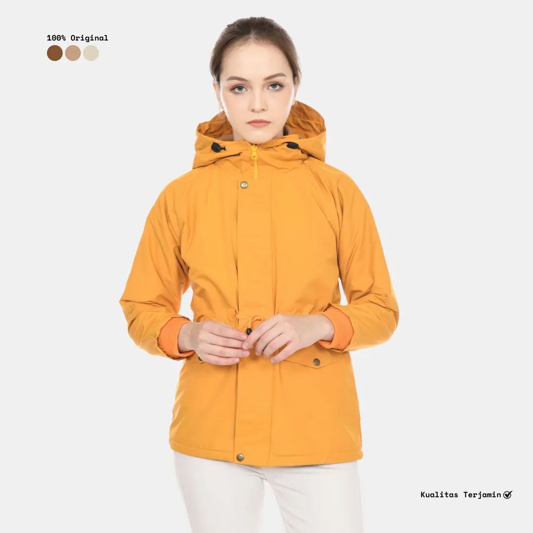 Lovanka Jaket Winter Bulu Sherpa Wanita Dewasa Waterproof Bahan Dalam Hangat