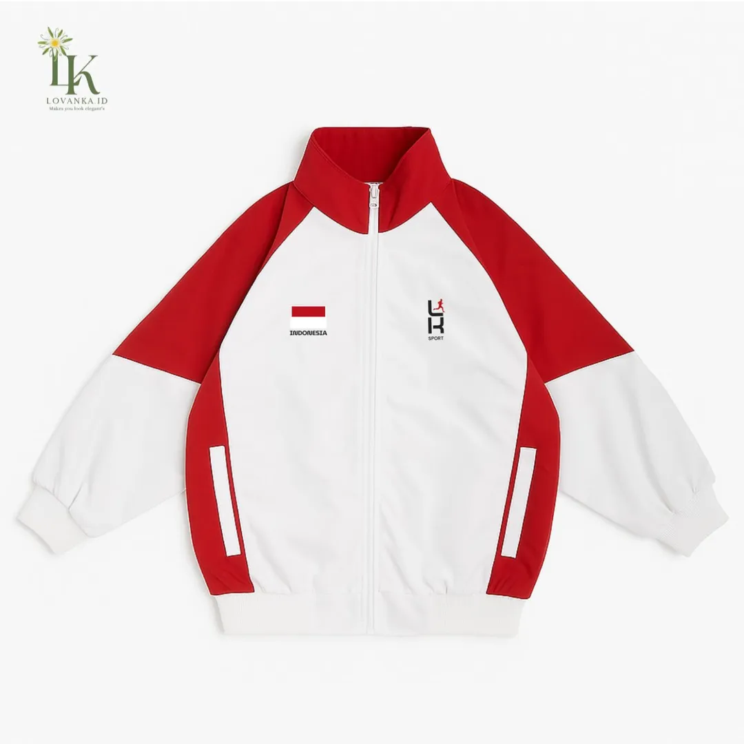 Lovanka Jaket Tracktop Anak Laki-laki dan Perempuan Kalcer Kekinian Umur 2-12 Tahun